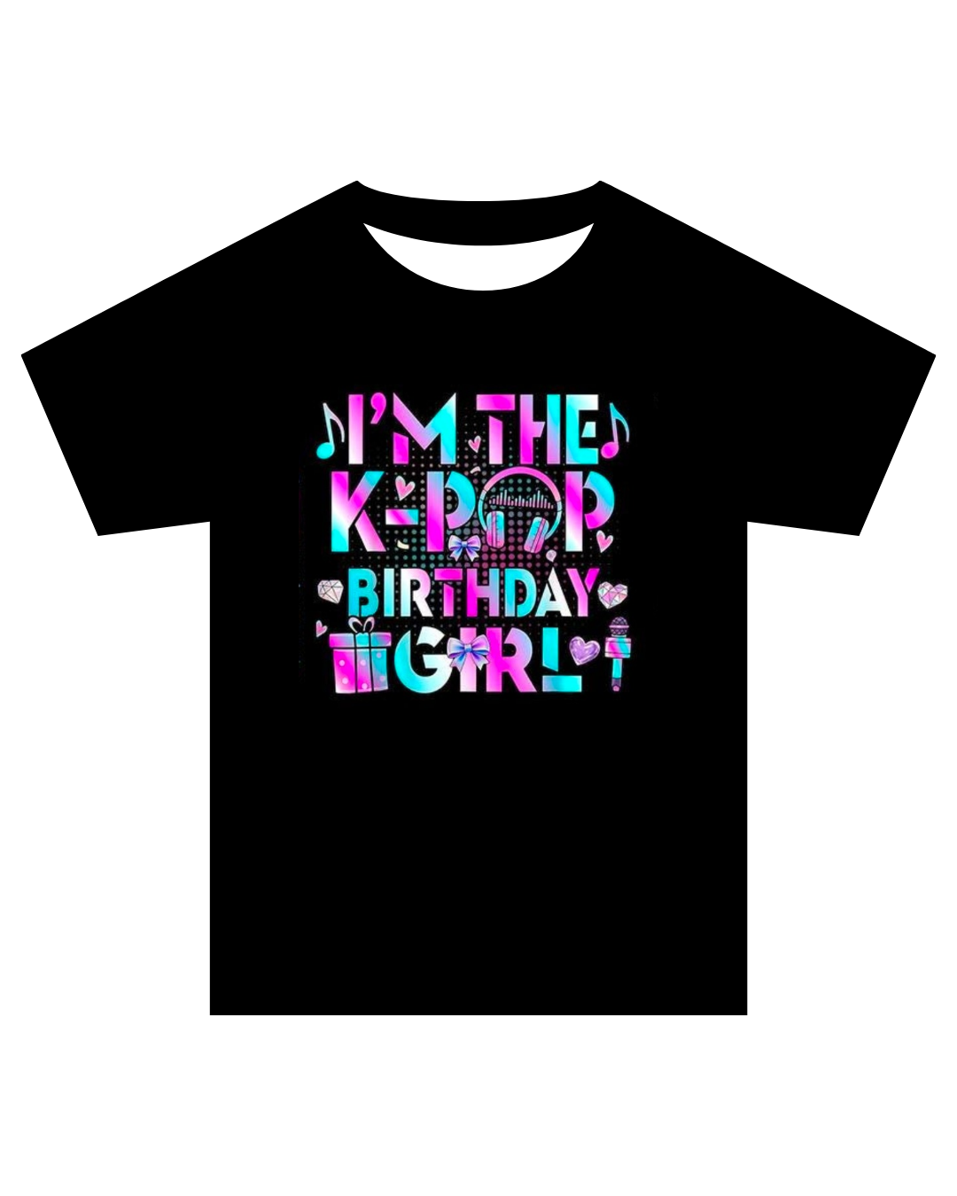 K-Pop Birthday Girl T-shirt - Black
