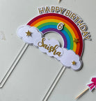 Rainbow theme Cake Topper HANDCRAFTED Pretty UR Party