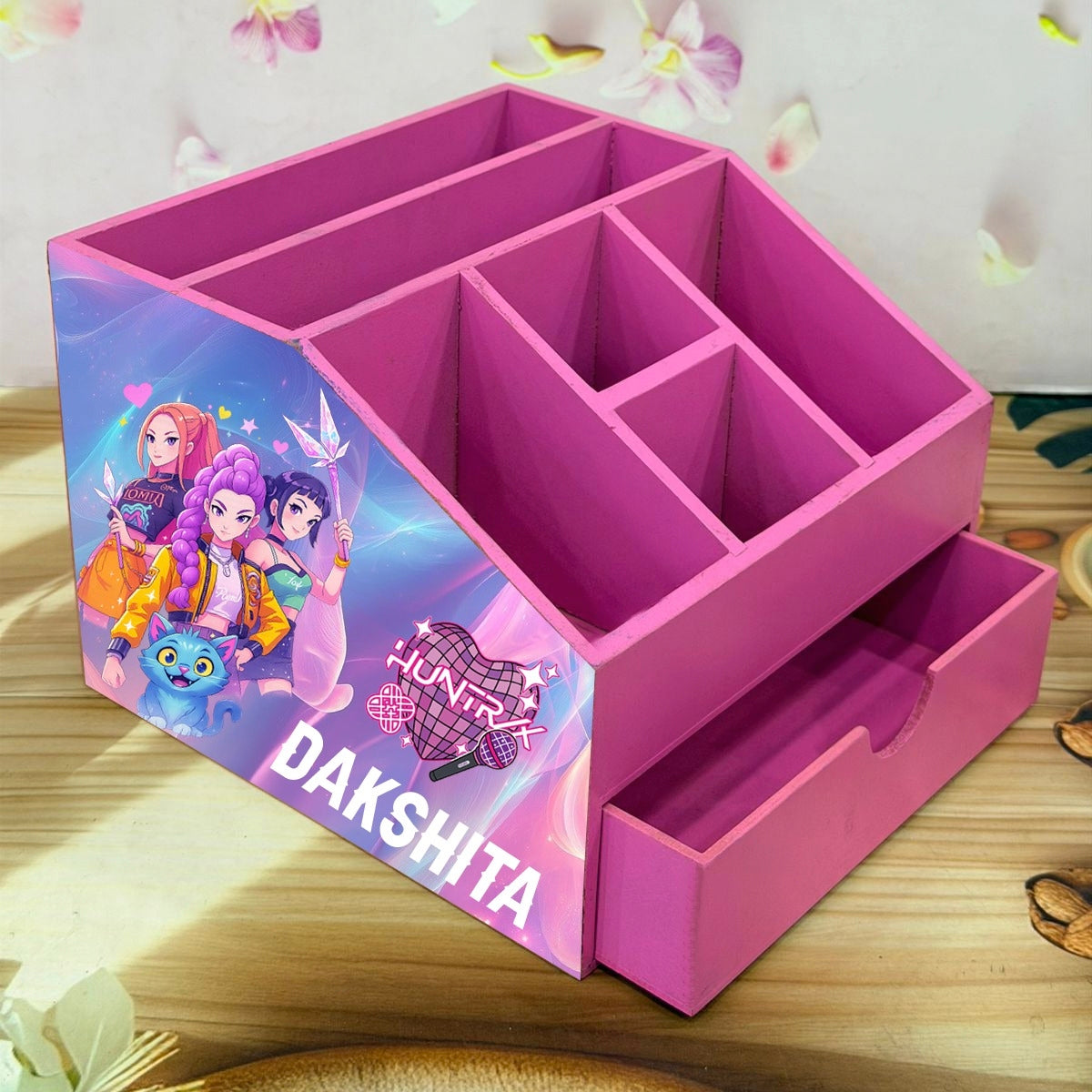 Personalised Wooden Desk Organiser