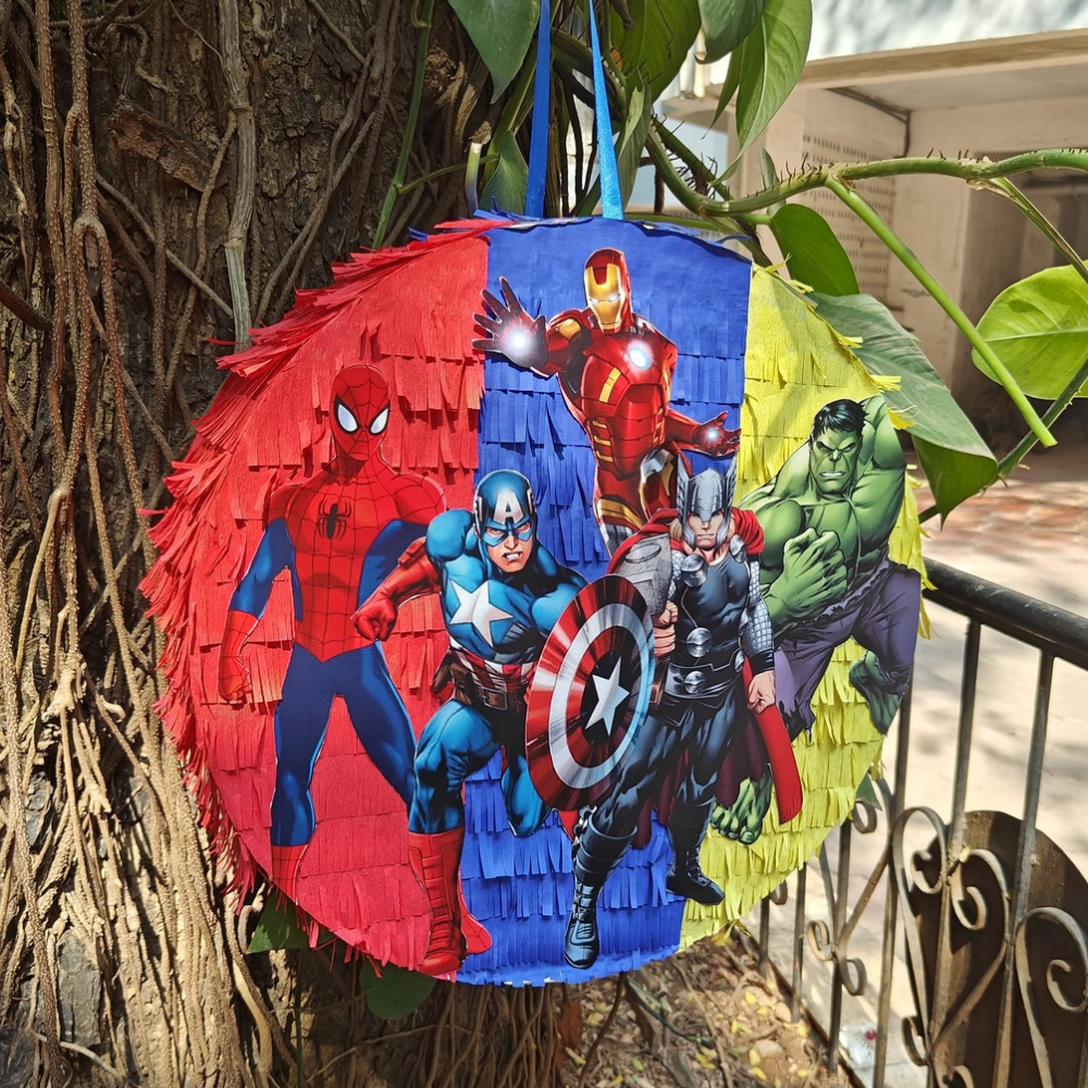 Superhero theme Pinata HANDCRAFTED PRETTY UR PARTY