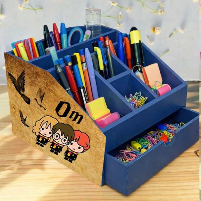 Personalised Wooden Desk Organiser