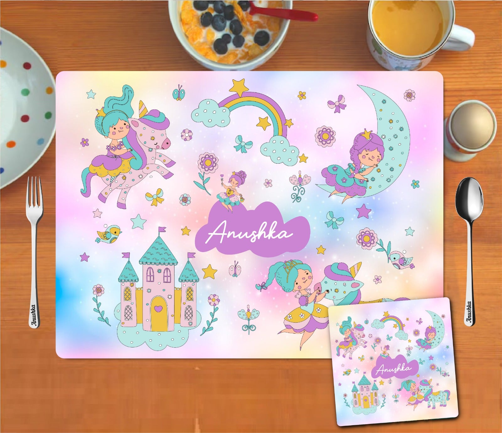 Unicorn theme Placemat combo