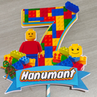 Lego theme Cake Topper HANDCRAFTED Pretty UR Party