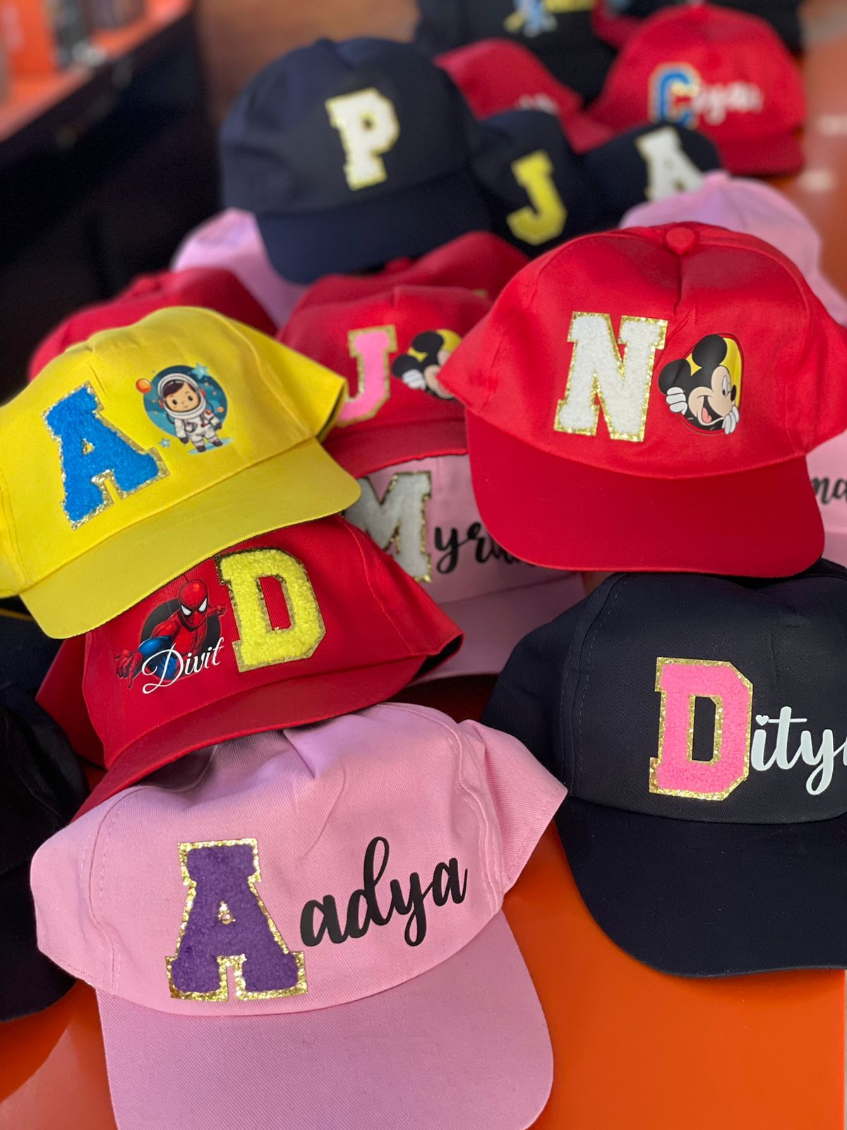 Personalised Cap with Initial and Character PRETTY UR PARTY