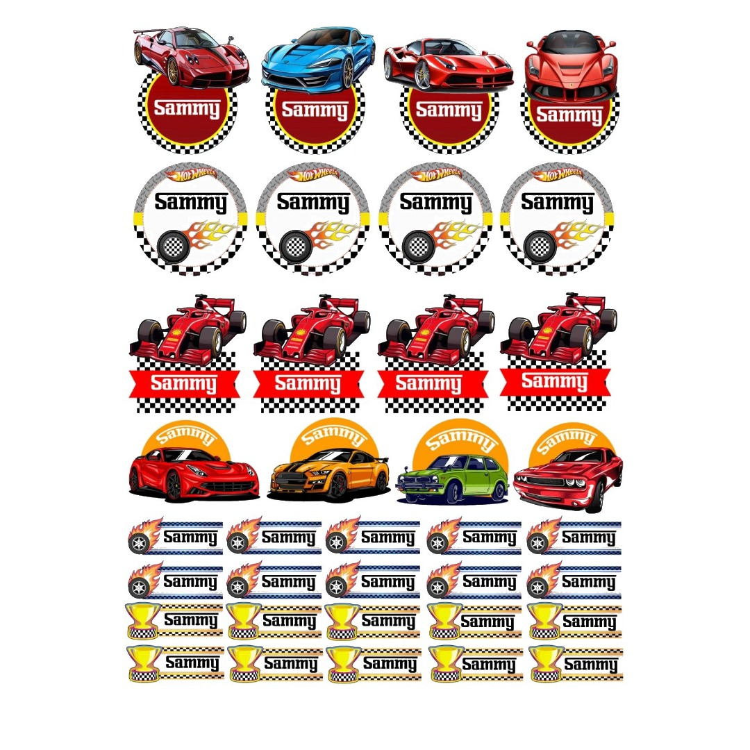 Cars Party Sticker Cars Waterproof Sticker Labels for Kids | Long lasting Labels – PRETTY ...