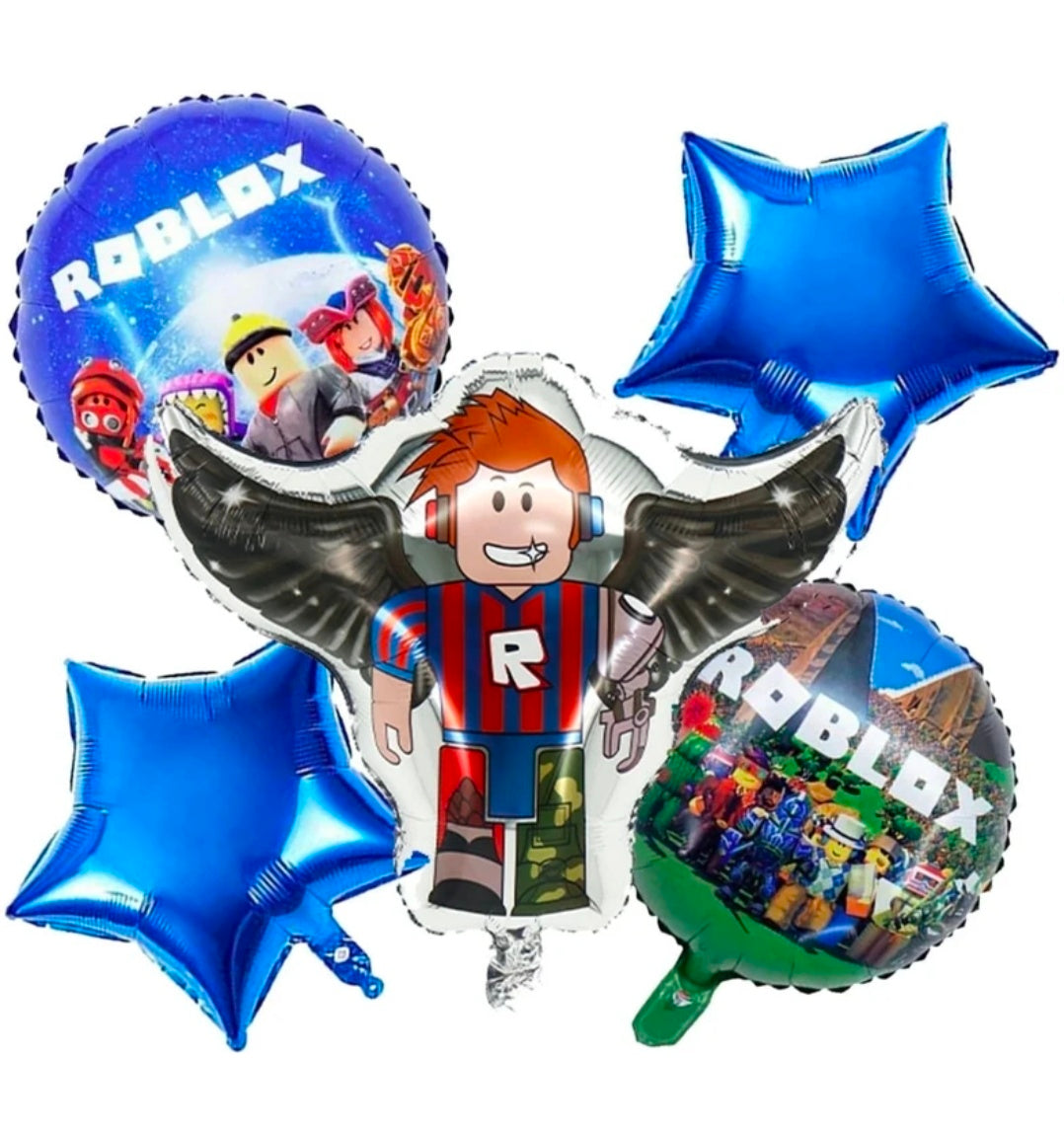 Roblox theme foil Balloons - Pack of 5
