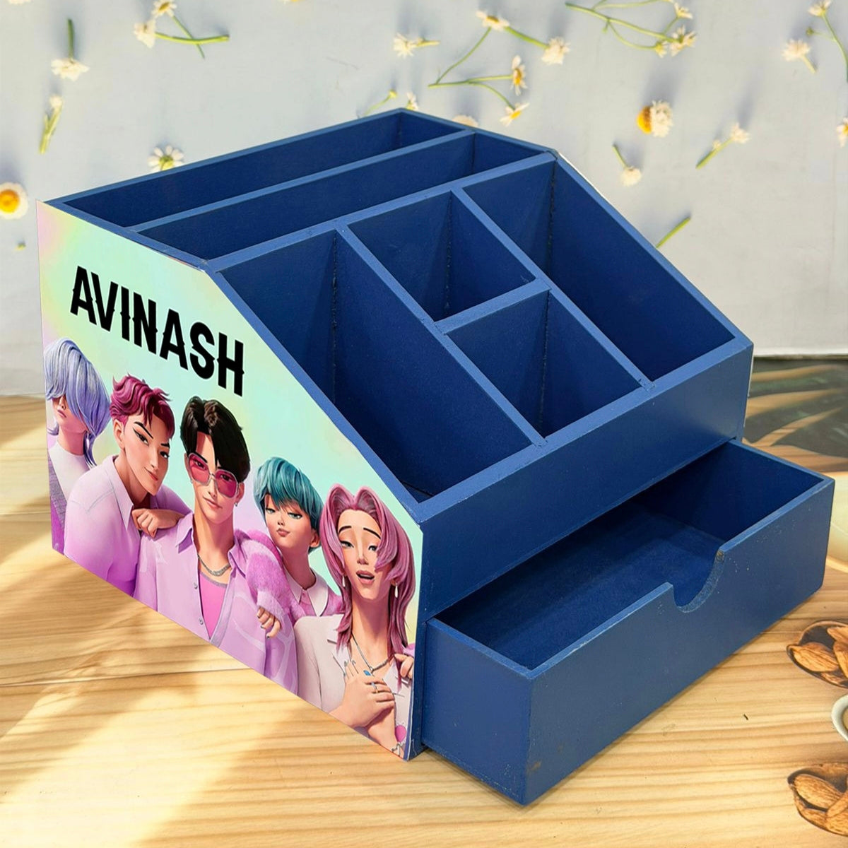 Personalised Wooden Desk Organiser