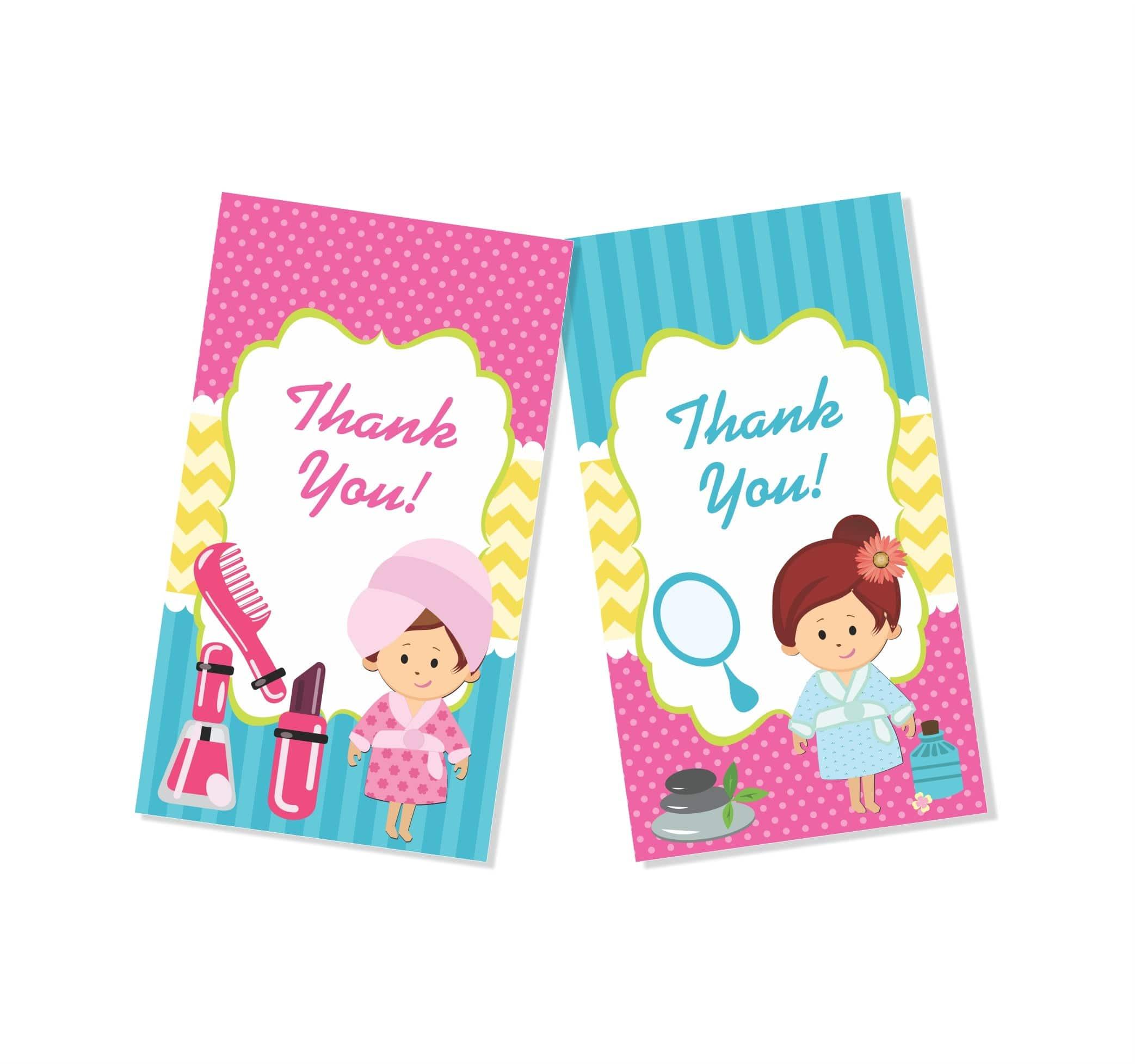 Spa Thank you Tags THEME PARTIES Pretty UR Party   