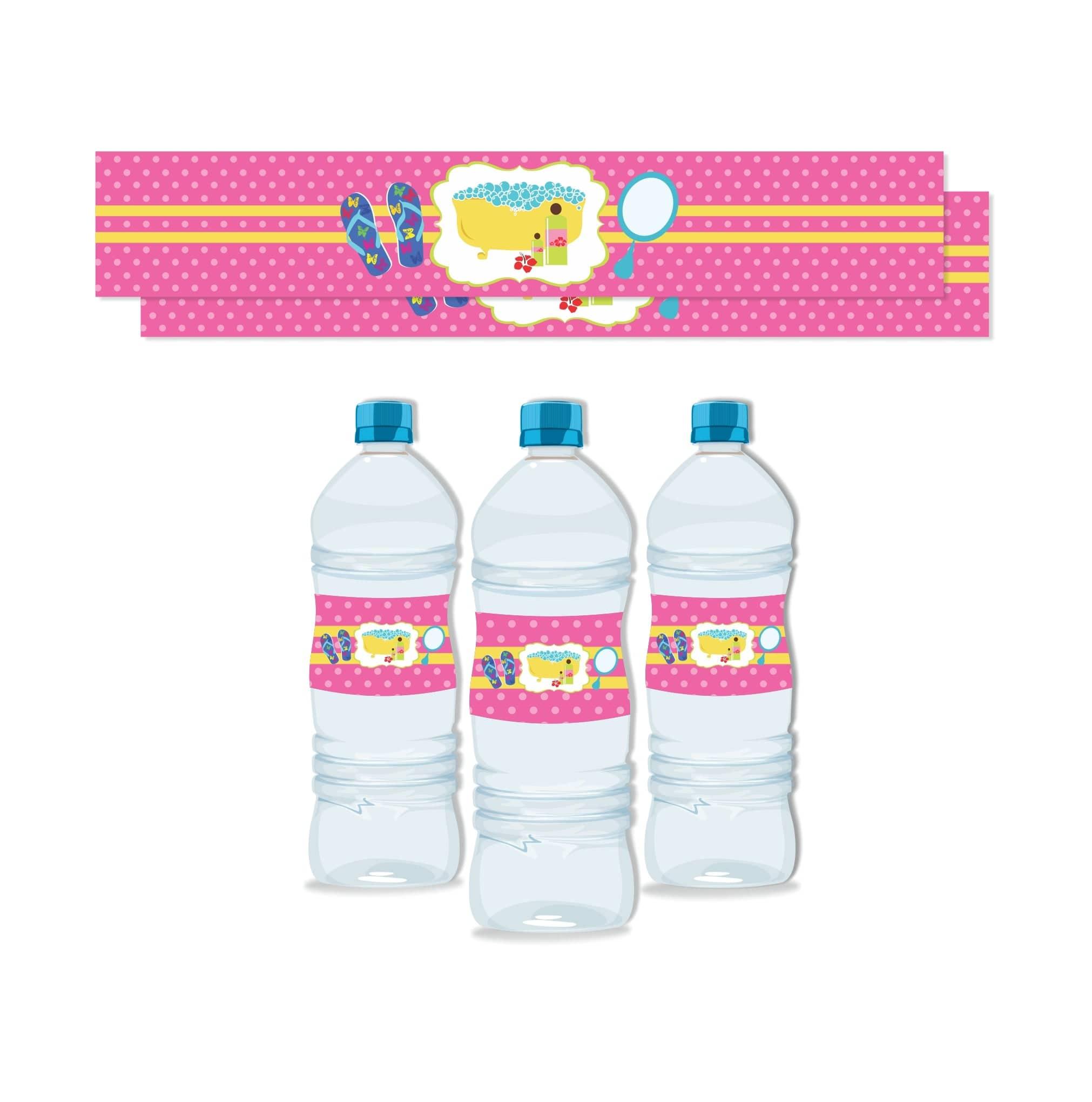 Spa Water Bottle Labels THEME PARTIES Pretty UR Party   