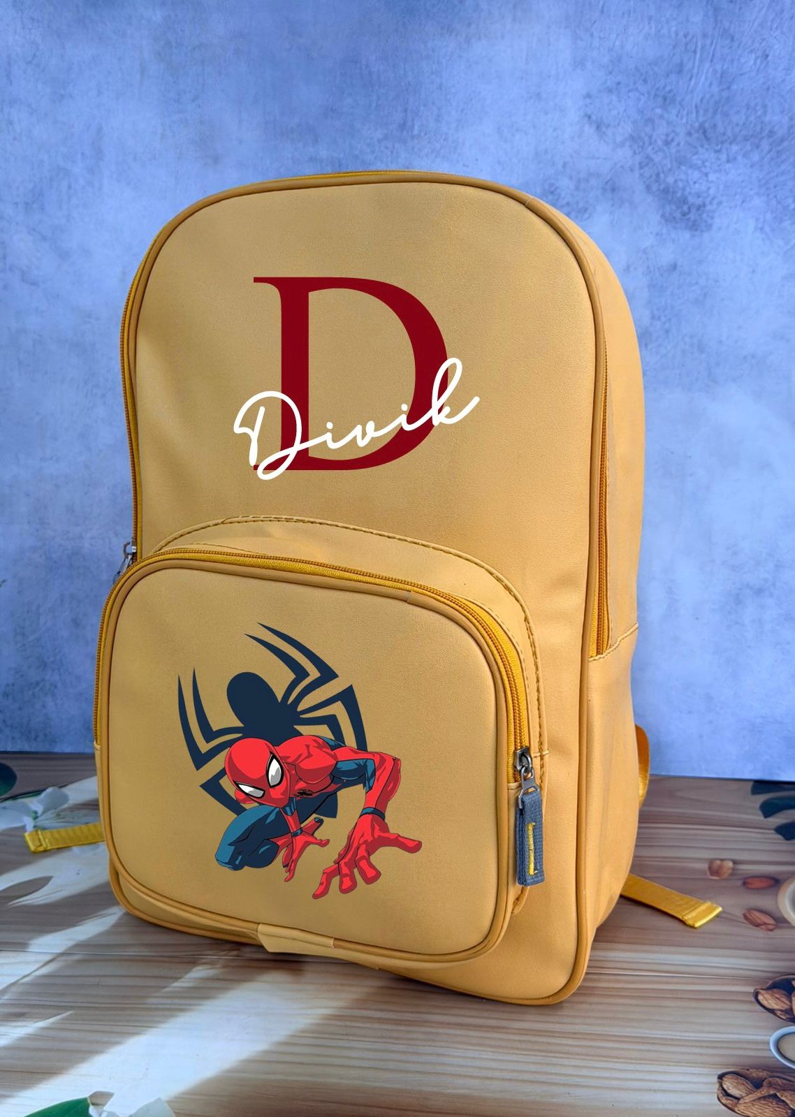 Personalised Backpack with Initial and Name