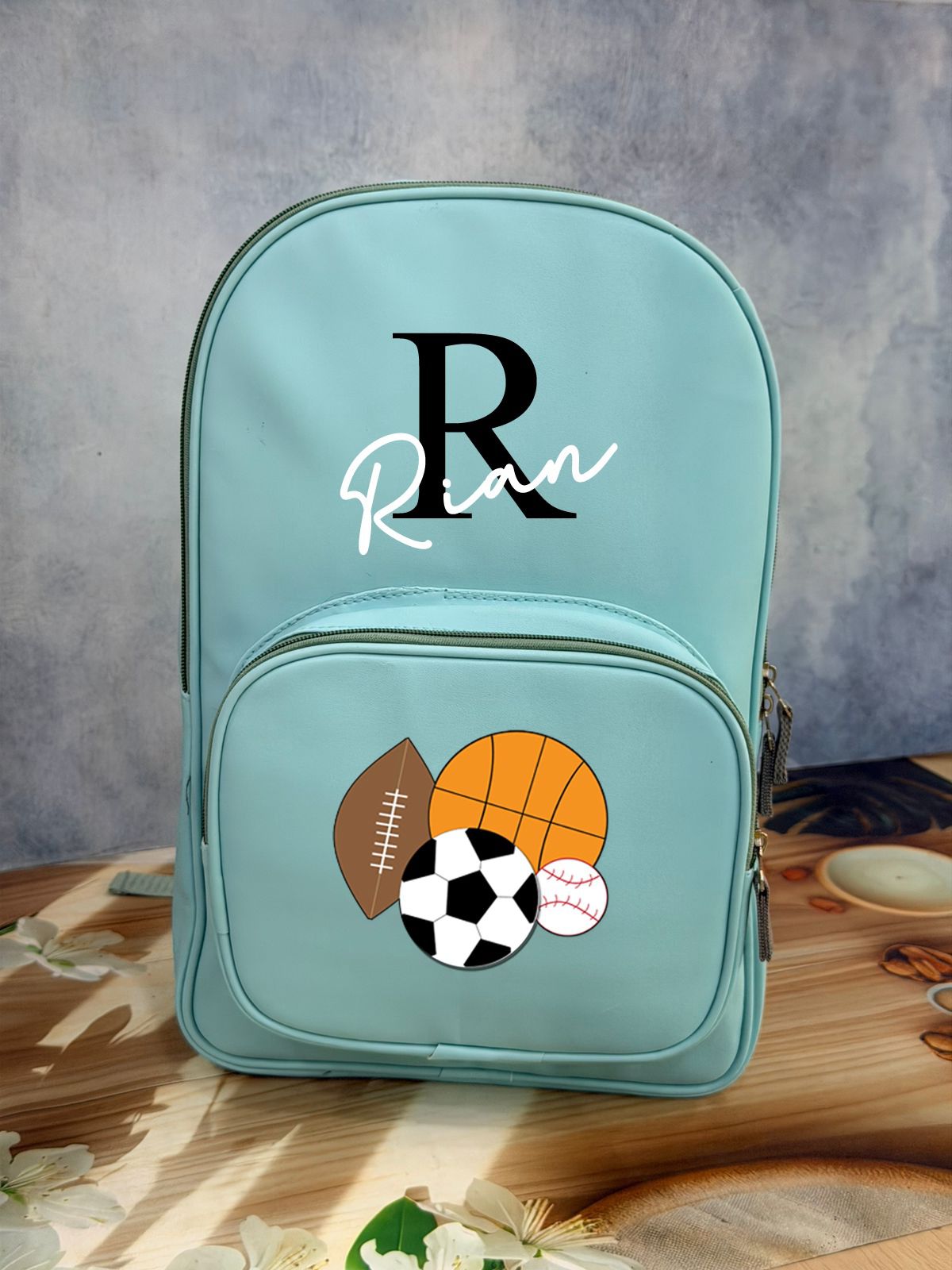 Personalised Backpack with Initial and Name