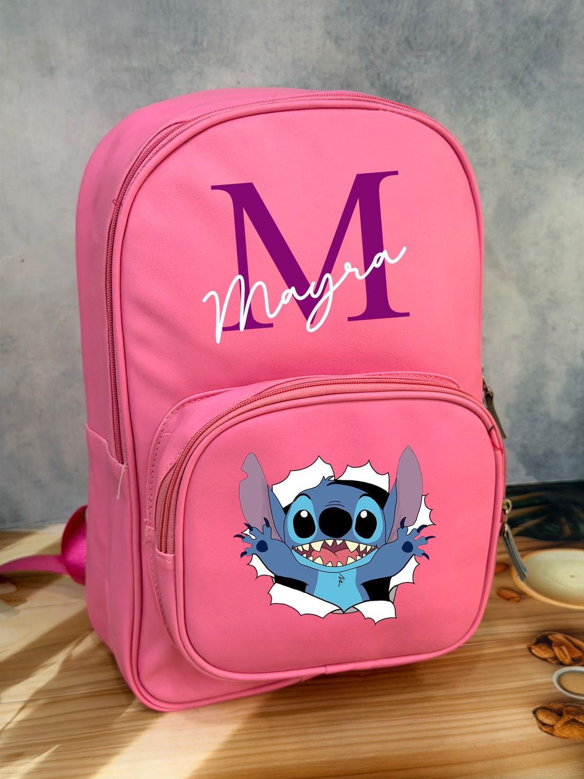 Personalised Backpack with Initial and Name