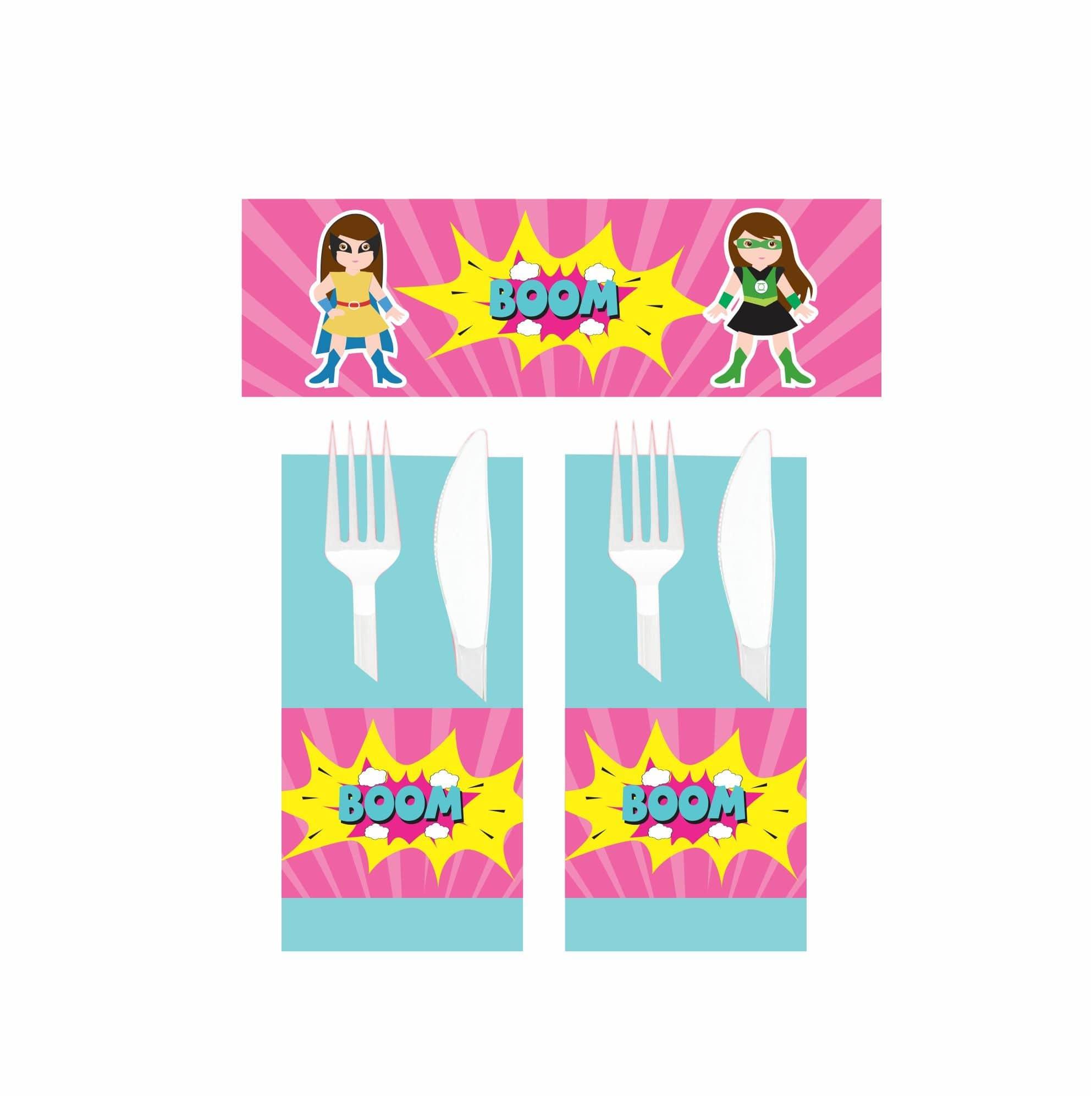 Supergirl Theme Napkin Rings THEME PARTIES Pretty UR Party   