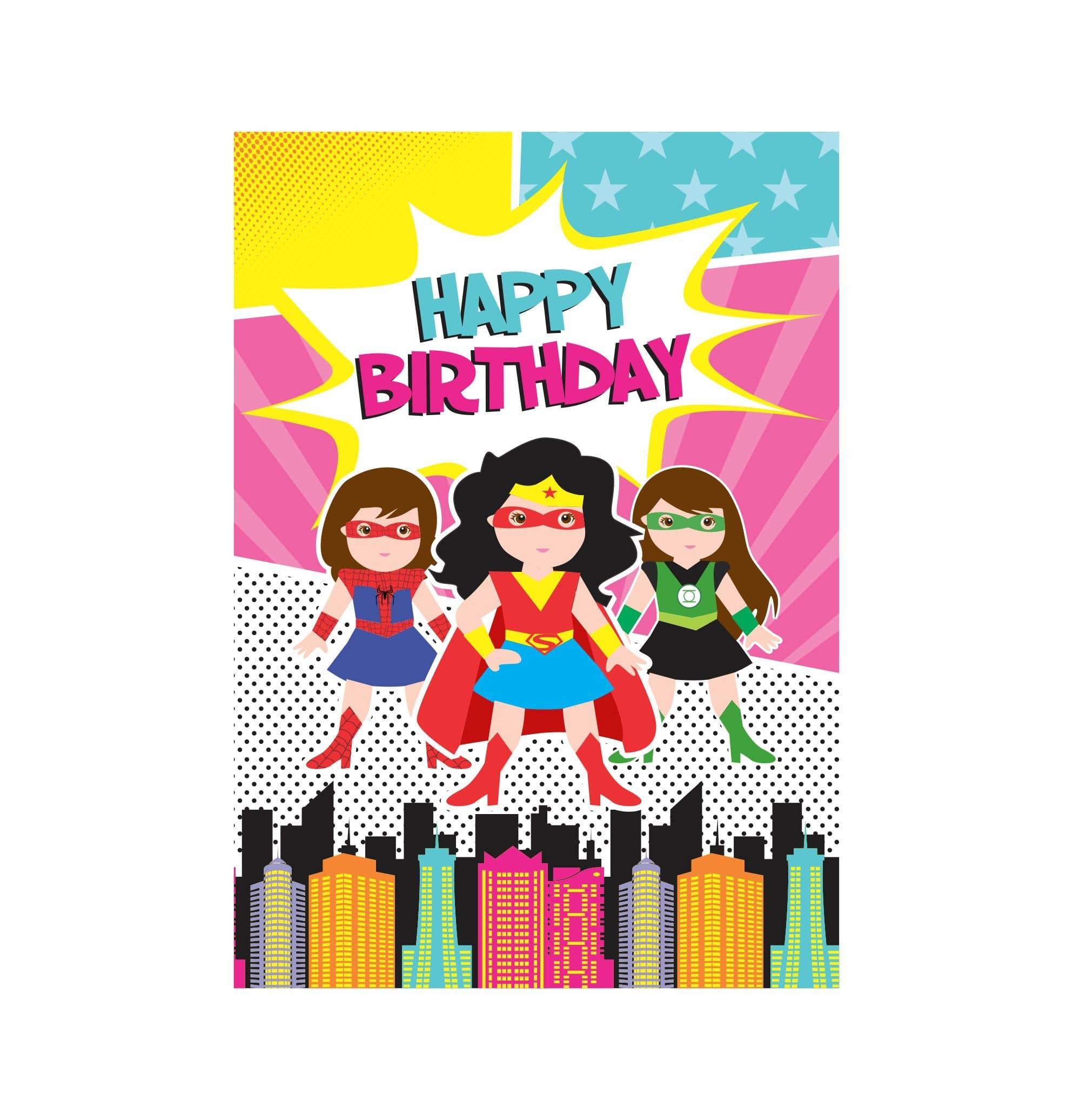 Supergirl Theme Centerpieces - Pack of 2 THEME PARTIES Pretty UR Party   