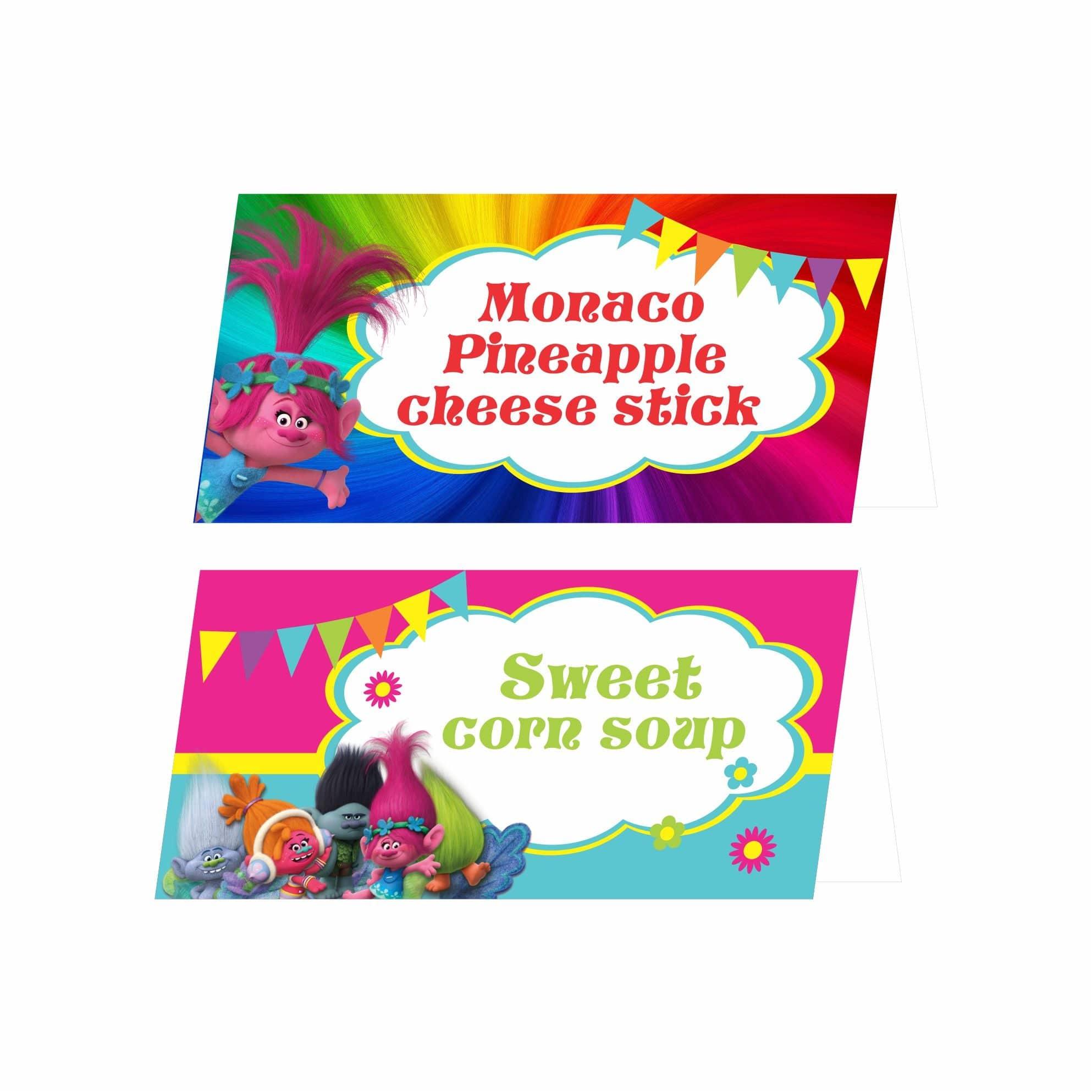 Trolls Theme Food Labels | Trolls Buffet Table Cards – PRETTY UR PARTY trolls-theme-food-labels-trolls-buffet-table-cards-pretty-ur-party
