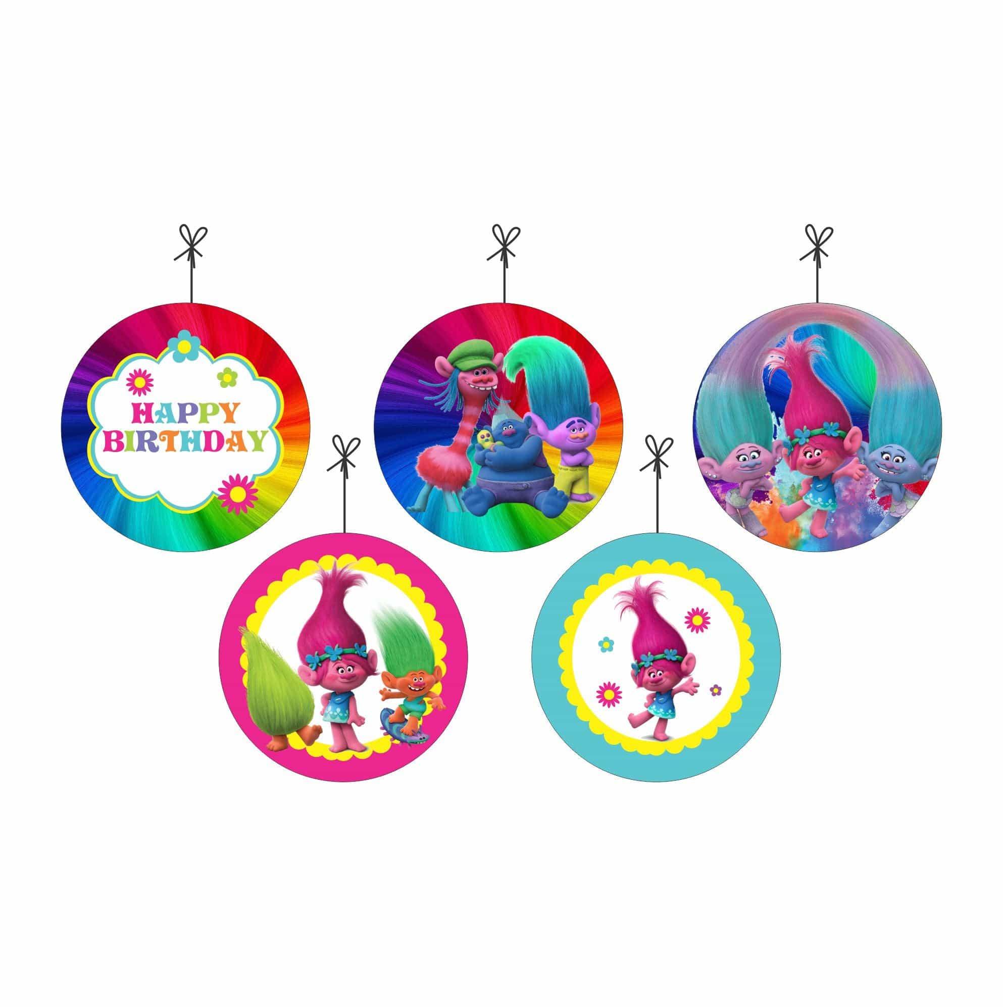 Trolls Theme Danglers THEME PARTIES Pretty UR Party   