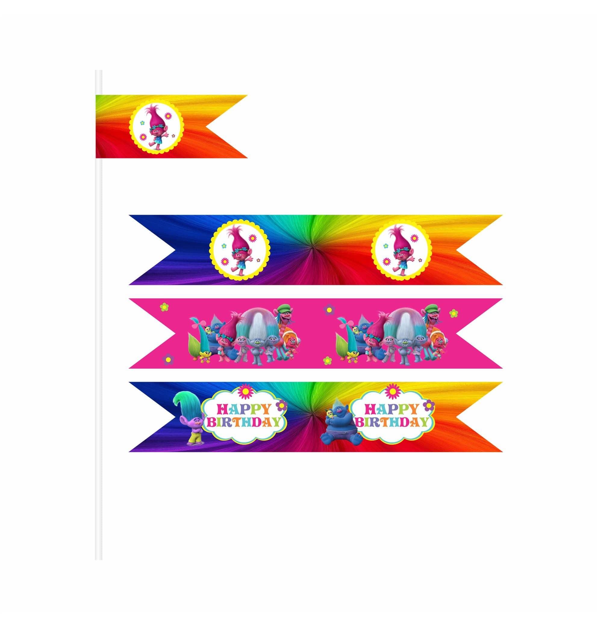 Trolls Drink Straws THEME PARTIES Pretty UR Party   