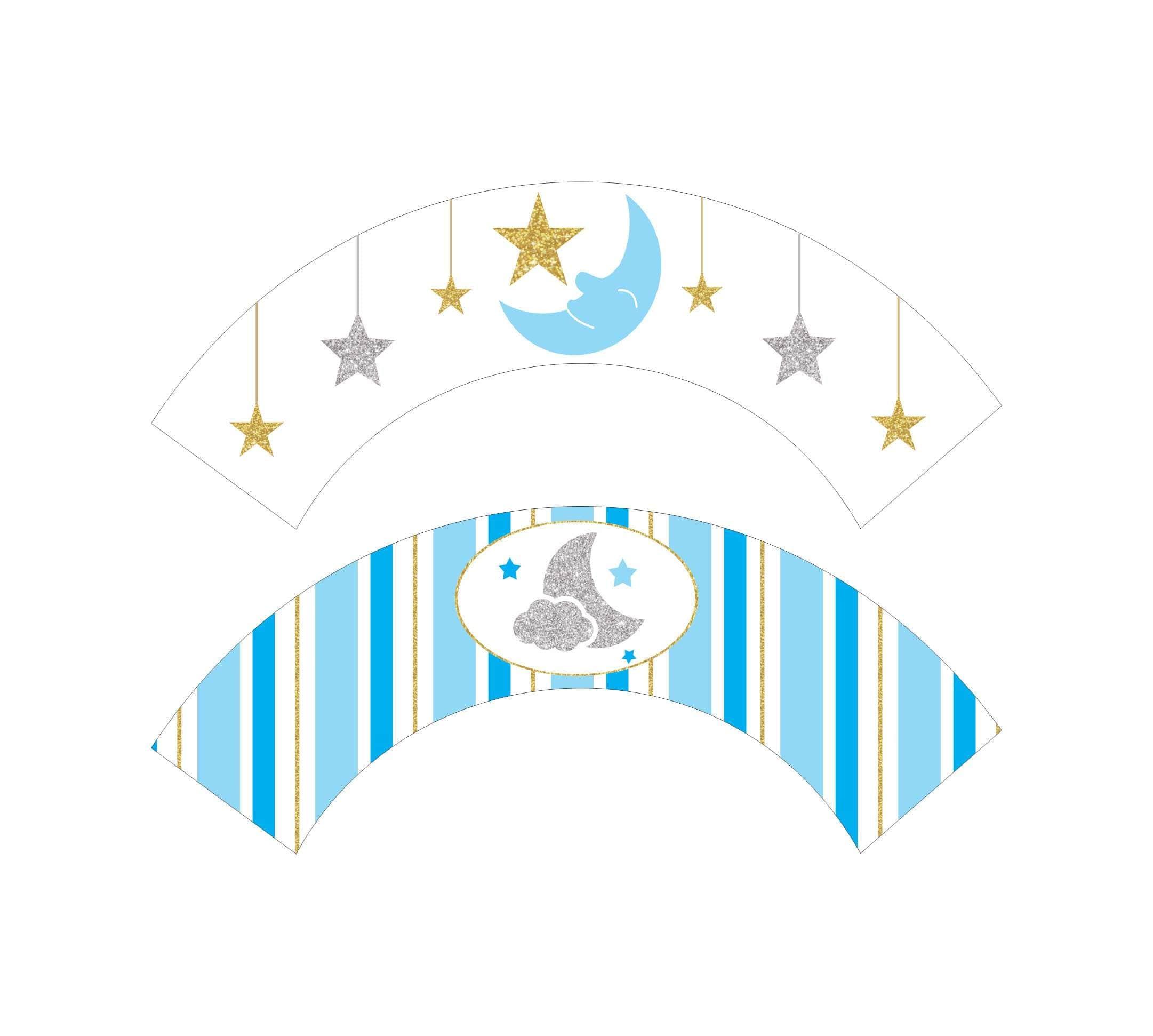 Twinkle Twinkle Little Star Boy Cupcake Wrappers THEME PARTIES Pretty UR Party   