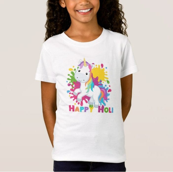 Unicorn Holi T-shirt HOLI Pretty UR Party   