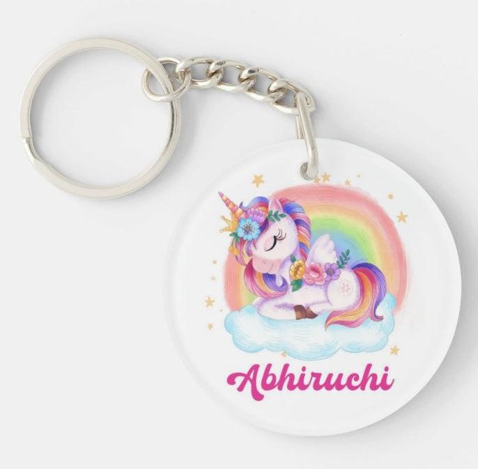 Personalised Unicorn Keychain - Design 2 THEME PARTIES Pretty UR Party