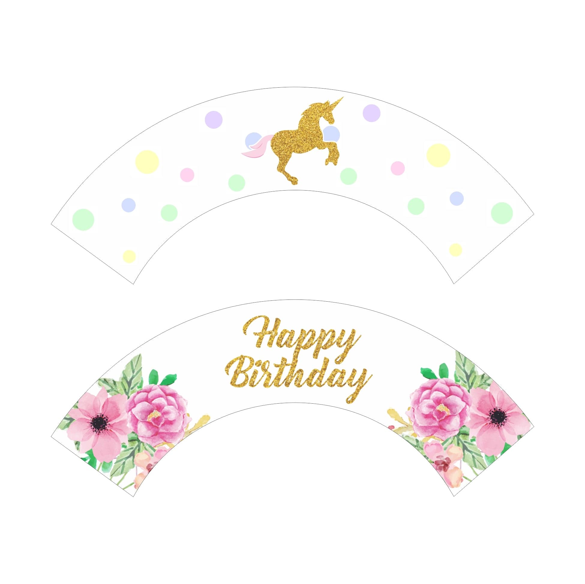 Unicorn Theme Cupcake Wrappers THEME PARTIES Pretty UR Party   