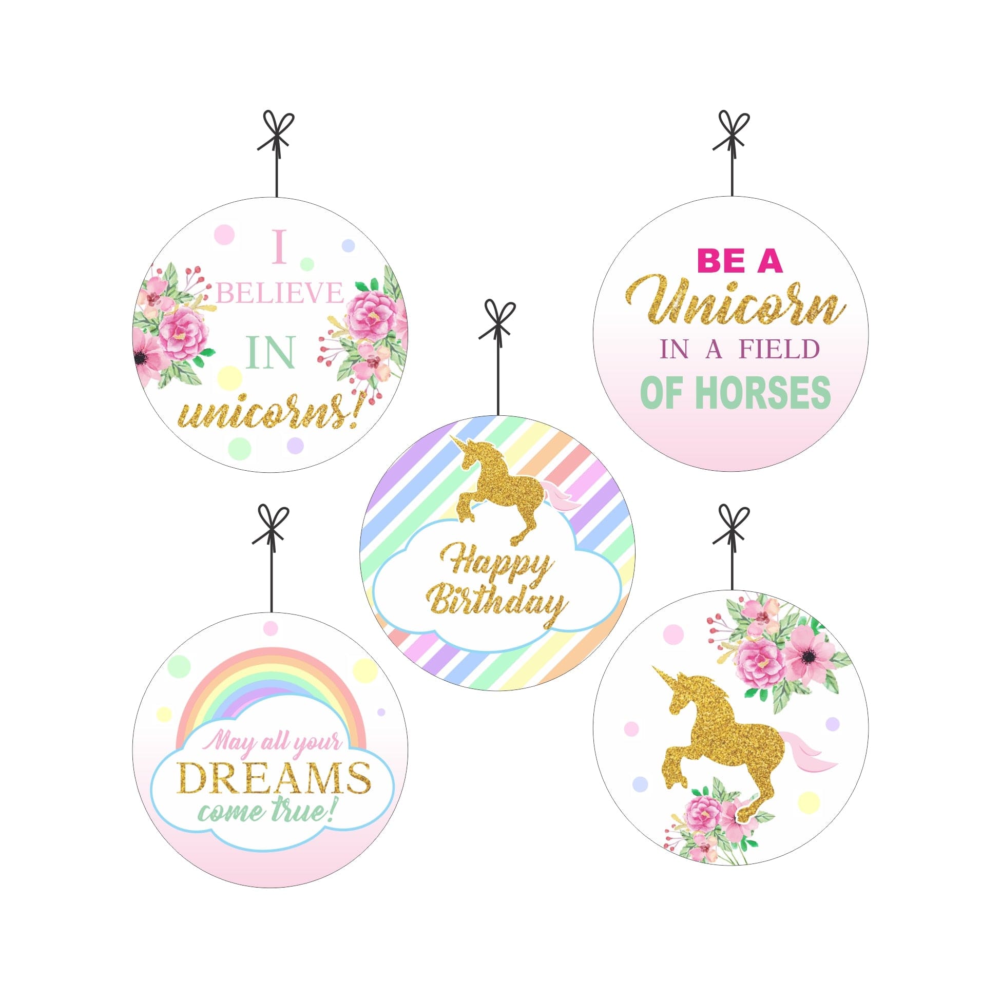 Unicorn Theme Danglers THEME PARTIES Pretty UR Party   