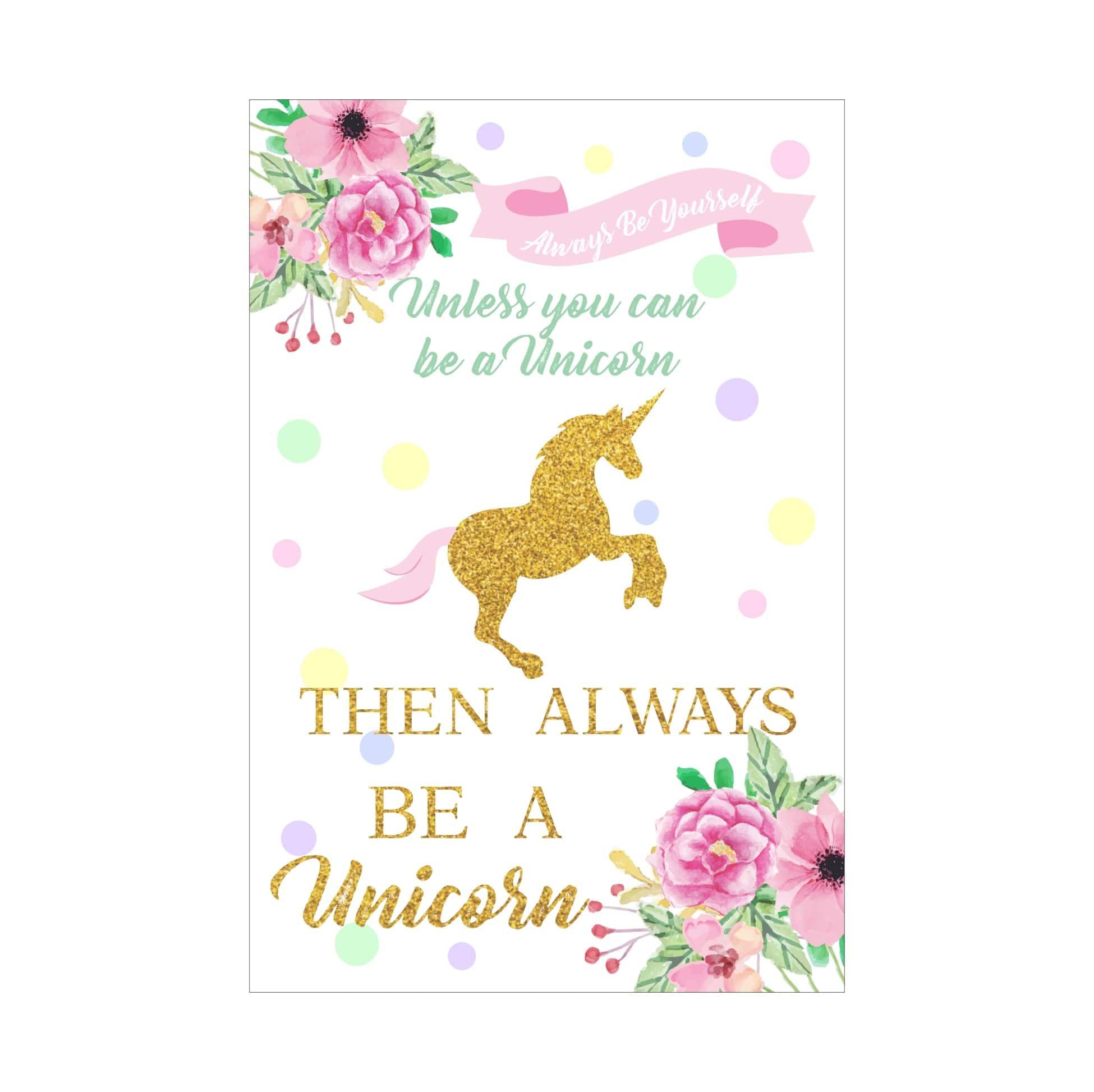 Unicorn Poster 02 THEME PARTIES Pretty UR Party   