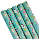 Unicorn Wrapping paper (pack of 5) RETURN GIFTS Pretty UR Party   