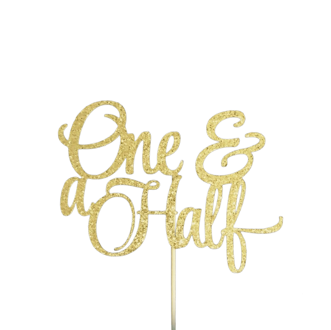 One and A Half Cake Topper HANDCRAFTED Pretty UR Party   