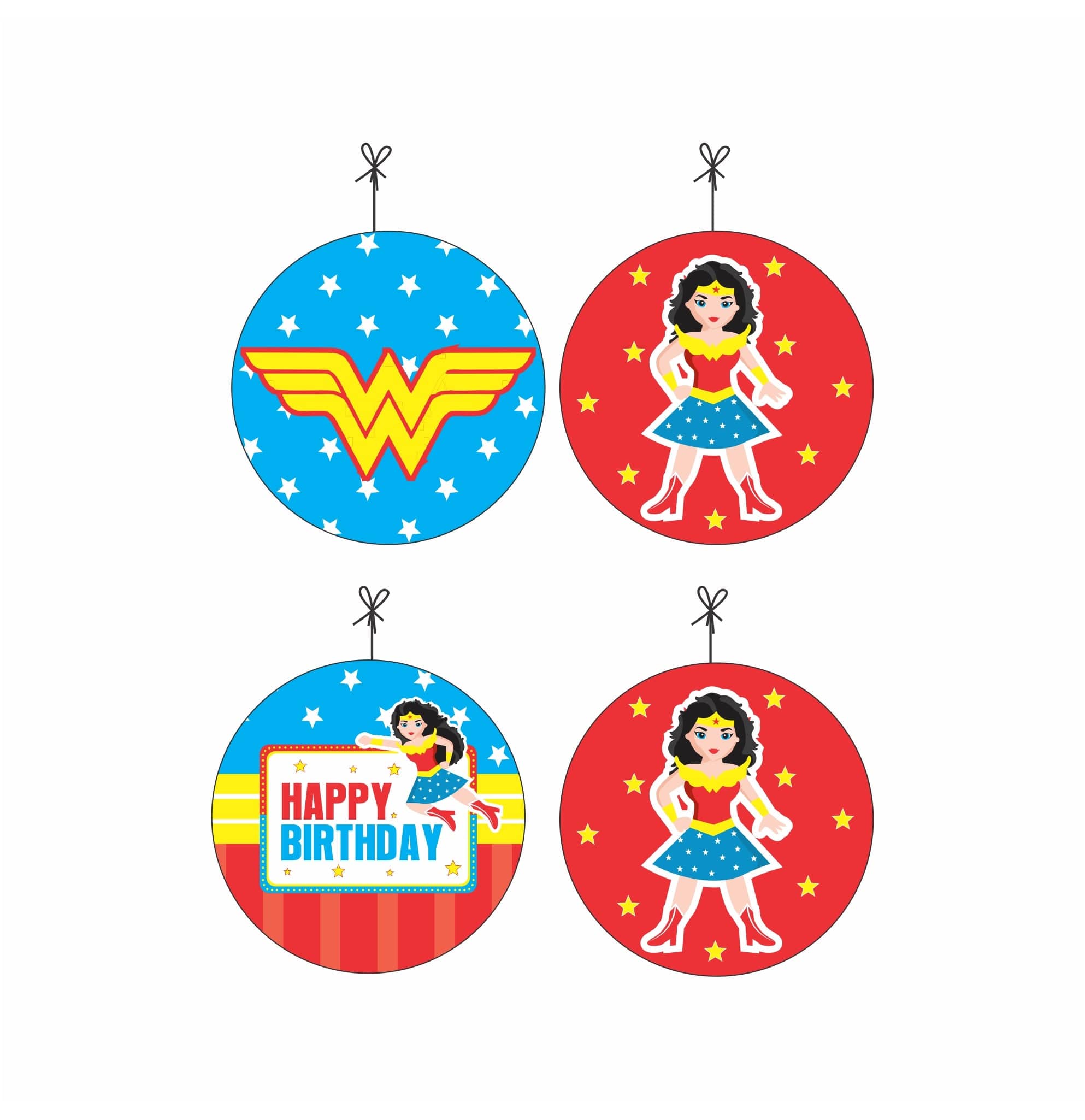Wonder Woman Theme Danglers THEME PARTIES Pretty UR Party   