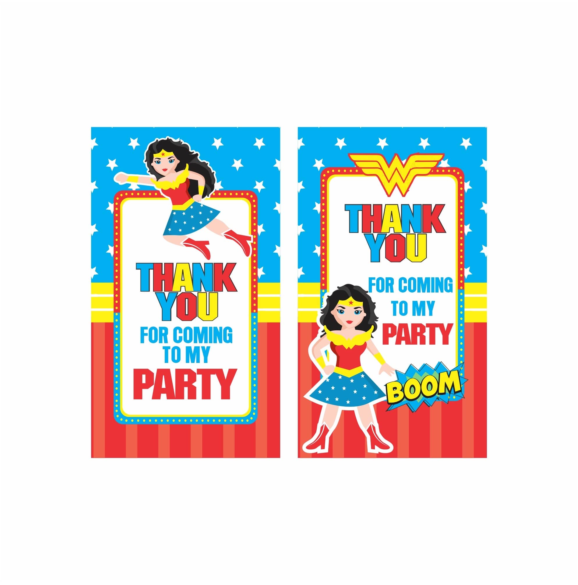 Wonder Woman Theme Thank you Tags THEME PARTIES Pretty UR Party   