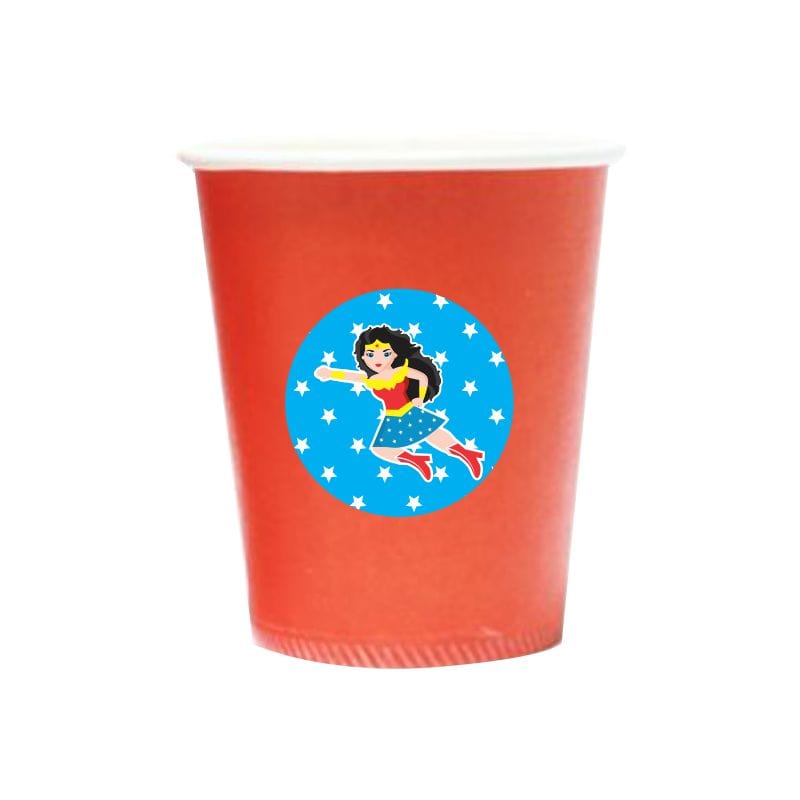 Wonder Woman theme Paper Cups TABLEWARE Pretty UR Party   