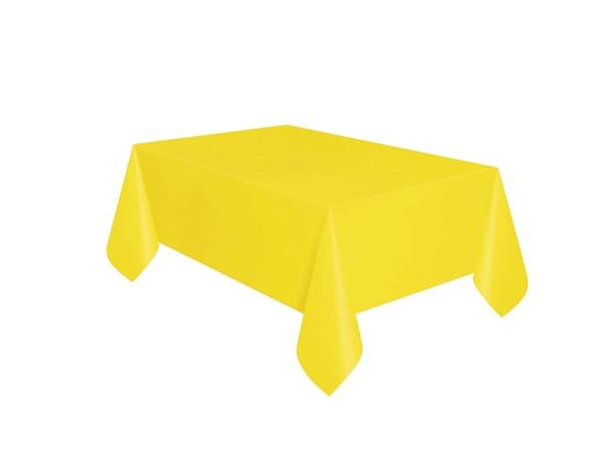 Yellow Plastic Table Cover - Disposable TABLEWARE Pretty UR Party   