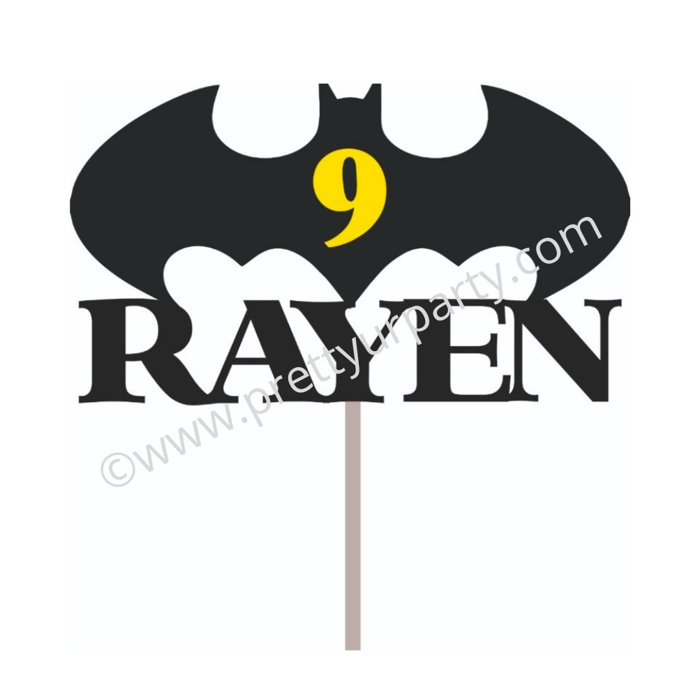 Batman Cake Topper HANDCRAFTED Pretty UR Party   