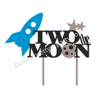 Two the Moon Cake Topper HANDCRAFTED Pretty UR Party   