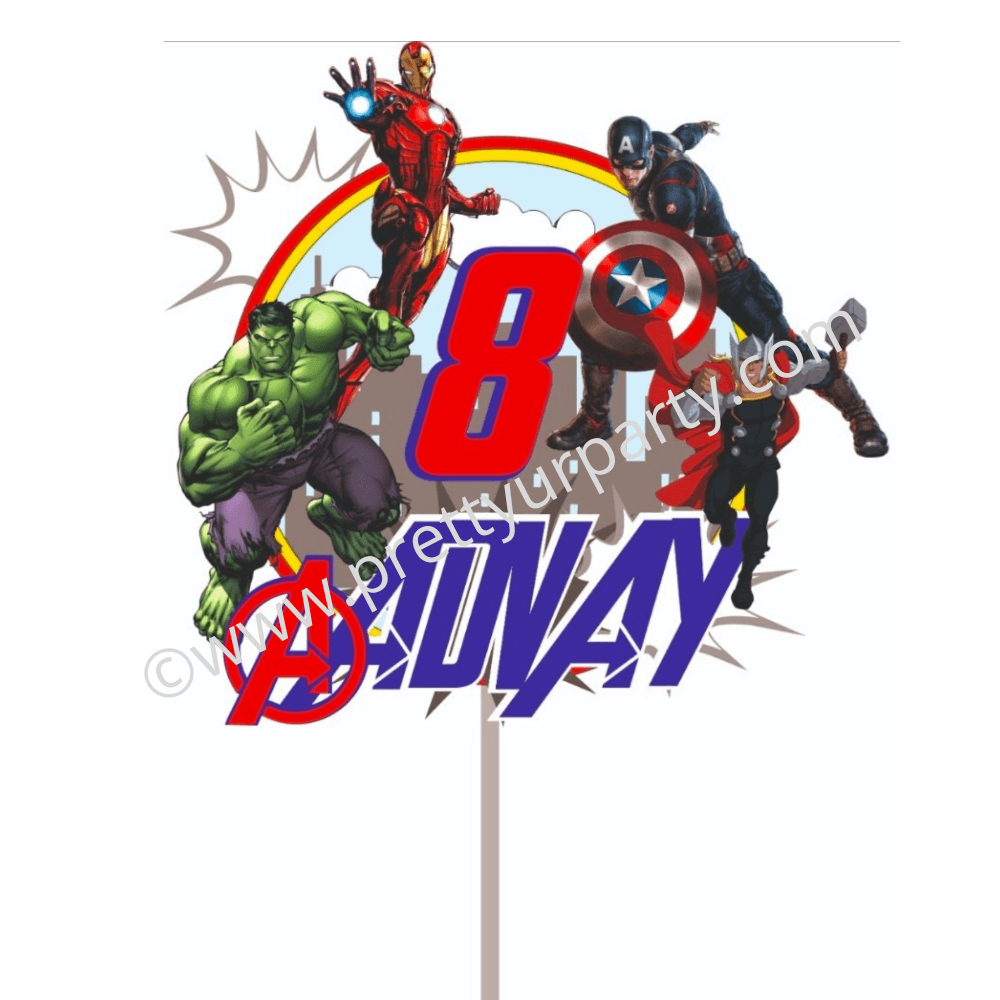 Avengers Cake Topper HANDCRAFTED Pretty UR Party   