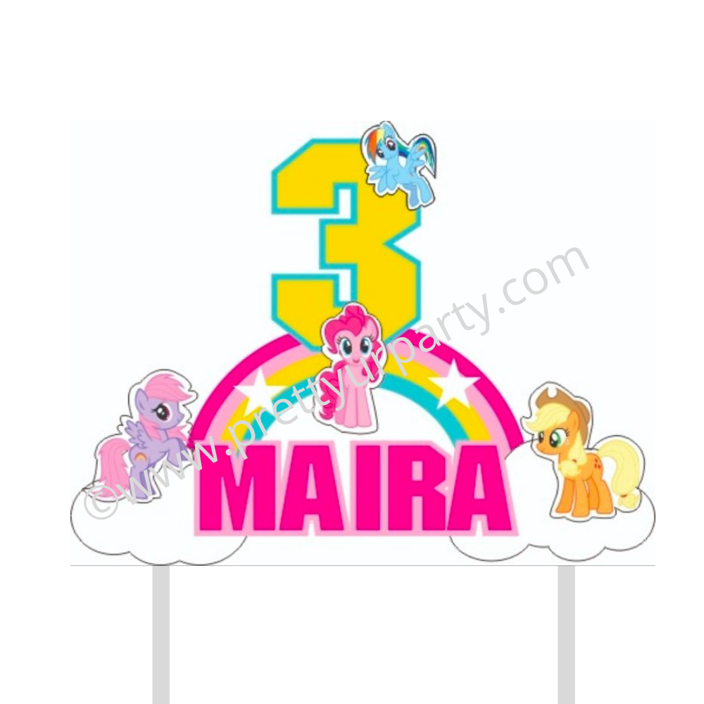 Cute Unicorn Kawaii Pony Birthday Cake Graphic by Musbila · Creative Fabrica