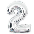 2 Number Foil Balloon ALL PARTY SUPPLIES Pretty UR Party 16 inch Silver 