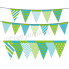 Blue and Green Pattern Bunting BABY SHOWER Pretty UR Party Default Title  