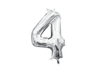 4 Number Foil Balloon ALL PARTY SUPPLIES Pretty UR Party 16 inch Silver 