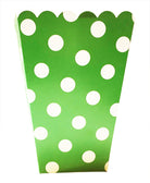 Green Big Polka Dot Popcorn Box - Pack of 6 ACCESSORIES Pretty UR Party   