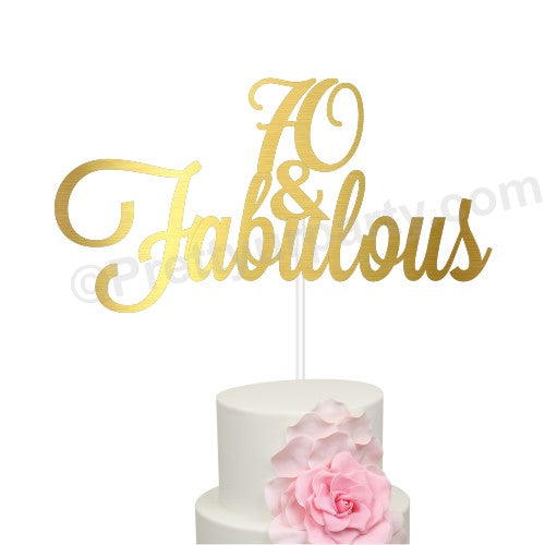 70 and Fabulous Cake Topper 70 Cake Topper 70th Birthday