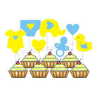 Baby Shower Cupcake Topper HANDCRAFTED Pretty UR Party   