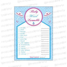 Pink & Blue Baby Word Scramble Game BABY SHOWER Pretty UR Party   