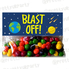 Space Theme Treat Bag Toppers THEME PARTIES Pretty UR Party   