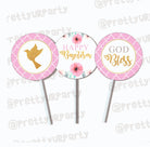 Baptism Pink Theme Cupcake / Food Toppers ALL PARTY SUPPLIES Pretty UR Party Default Title  