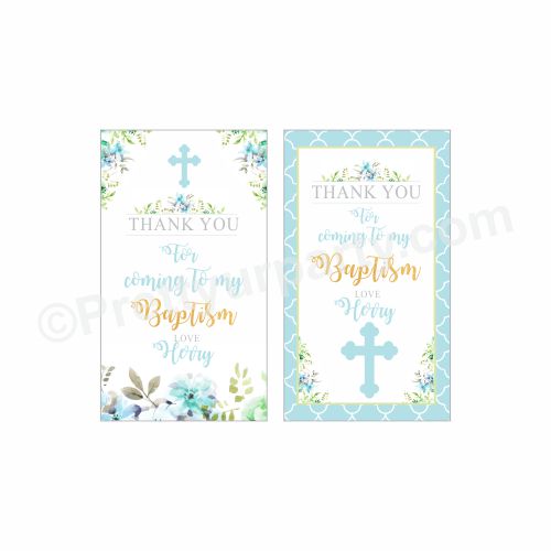 Baptism Blue Theme Thank you Tags ALL PARTY SUPPLIES Pretty UR Party Default Title  