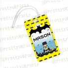 Batman Theme Luggage Tag PERSONALISED Pretty UR Party   