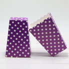 Purple Polka Dot Popcorn Box - Pack of 10 ACCESSORIES Pretty UR Party   