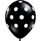 Black Polka Dots Latex Balloons - Pack of 25 ALL PARTY SUPPLIES Pretty UR Party   